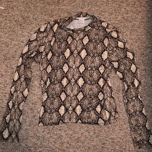 Snakeskin long sleeve shirt